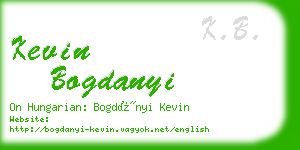 kevin bogdanyi business card